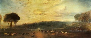 romantique romantisme Tableau Peinture - Le coucher de soleil du lac Petworth bat bucks romantique Turner